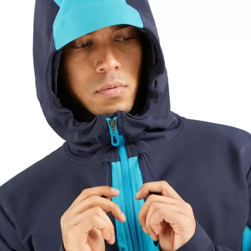 Clothing^Salomon Outlet – Outpeak Softshell Hooded Jacket – Men'S Black|Night Sky|Night Sky/Barrier Reef|Pacific