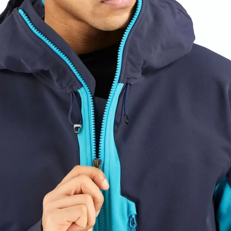Clothing^Salomon Outlet – Outpeak Softshell Hooded Jacket – Men'S Black|Night Sky|Night Sky/Barrier Reef|Pacific