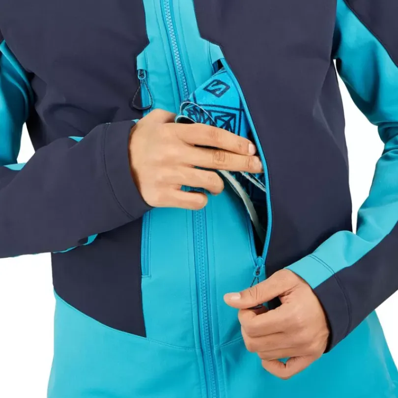 Clothing^Salomon Outlet – Outpeak Softshell Hooded Jacket – Men'S Black|Night Sky|Night Sky/Barrier Reef|Pacific