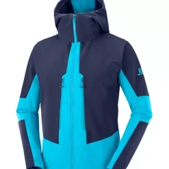 Clothing^Salomon Outlet – Outpeak Softshell Hooded Jacket – Men'S Black|Night Sky|Night Sky/Barrier Reef|Pacific