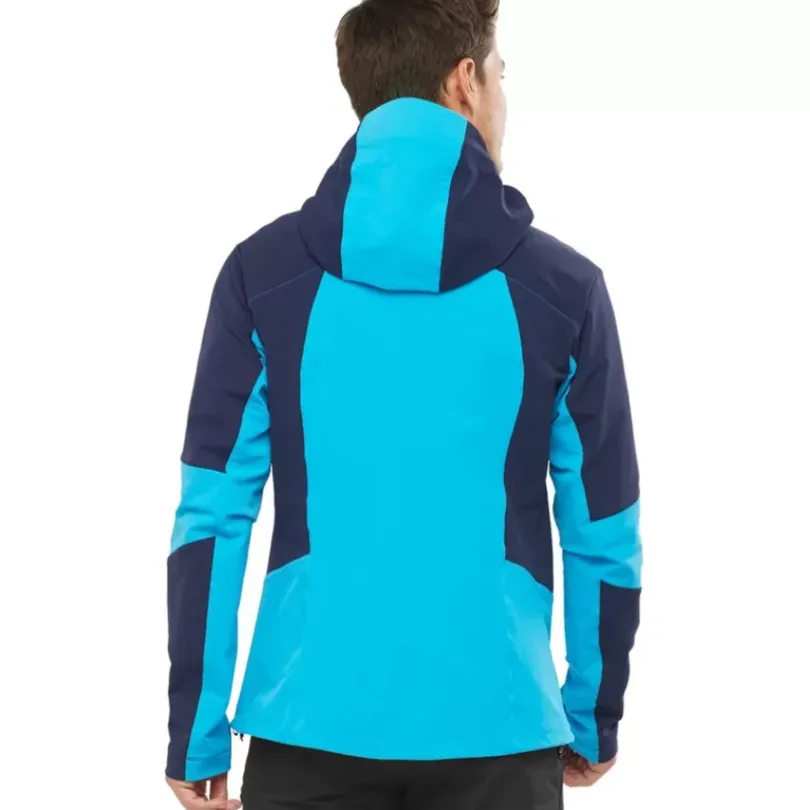 Clothing^Salomon Outlet – Outpeak Softshell Hooded Jacket – Men'S Black|Night Sky|Night Sky/Barrier Reef|Pacific