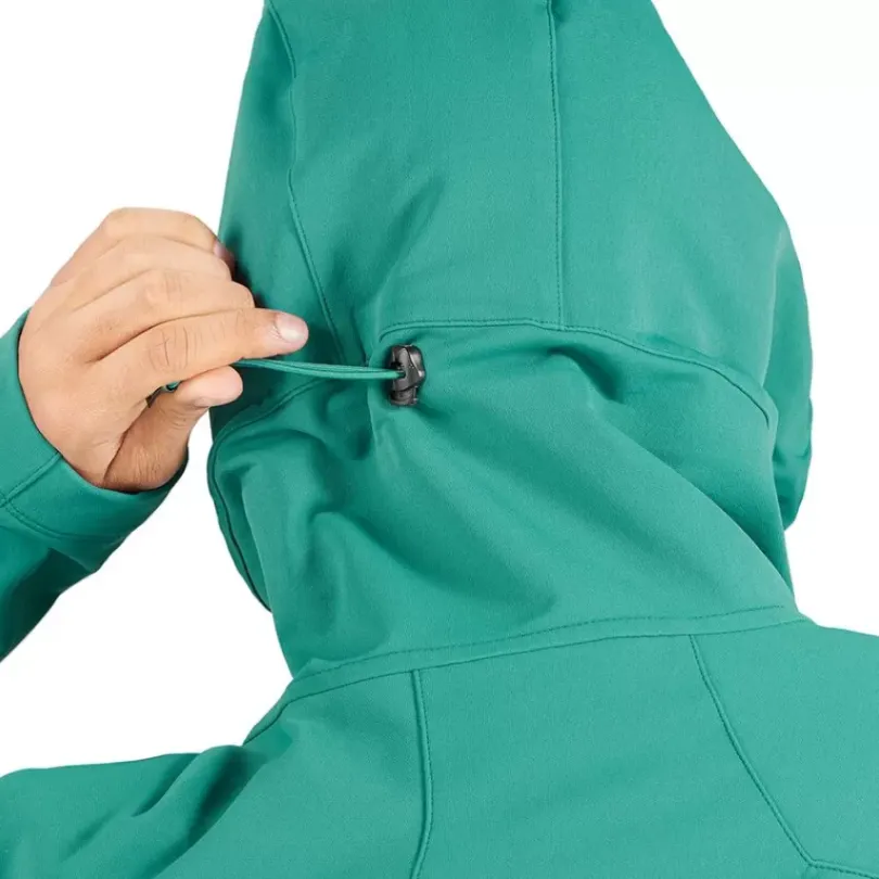 Clothing^Salomon Outlet – Outpeak Softshell Hooded Jacket – Men'S Black|Night Sky|Night Sky/Barrier Reef|Pacific