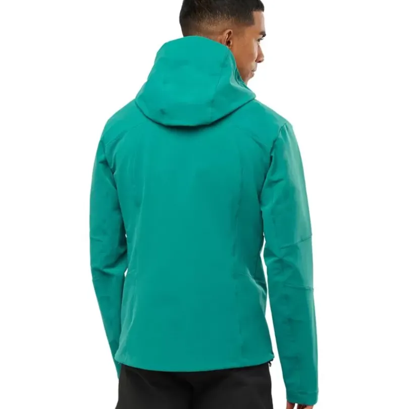 Clothing^Salomon Outlet – Outpeak Softshell Hooded Jacket – Men'S Black|Night Sky|Night Sky/Barrier Reef|Pacific