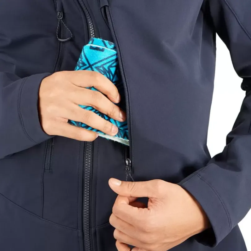 Clothing^Salomon Outlet – Outpeak Softshell Hooded Jacket – Men'S Black|Night Sky|Night Sky/Barrier Reef|Pacific