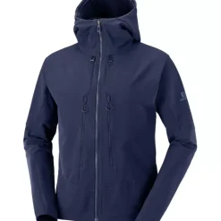 Clothing^Salomon Outlet – Outpeak Softshell Hooded Jacket – Men'S Black|Night Sky|Night Sky/Barrier Reef|Pacific