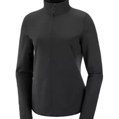 Clothing^Salomon Outlet – Outrack Half-Zip Midlayer Jacket – Women'S Black|Green Gecko