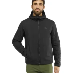 Clothing^Salomon Outlet – Outrack Insulated Hooded Jacket – Men'S Black