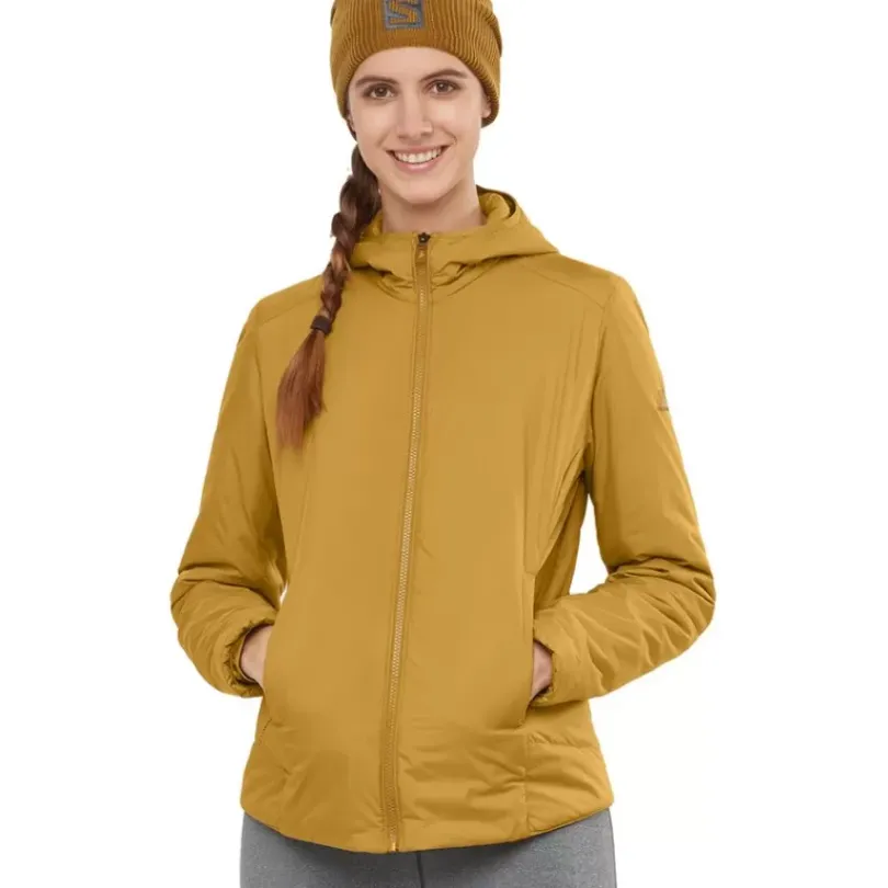 Clothing^Salomon Outlet – Outrack Insulated Hooded Jacket – Women'S Cumin