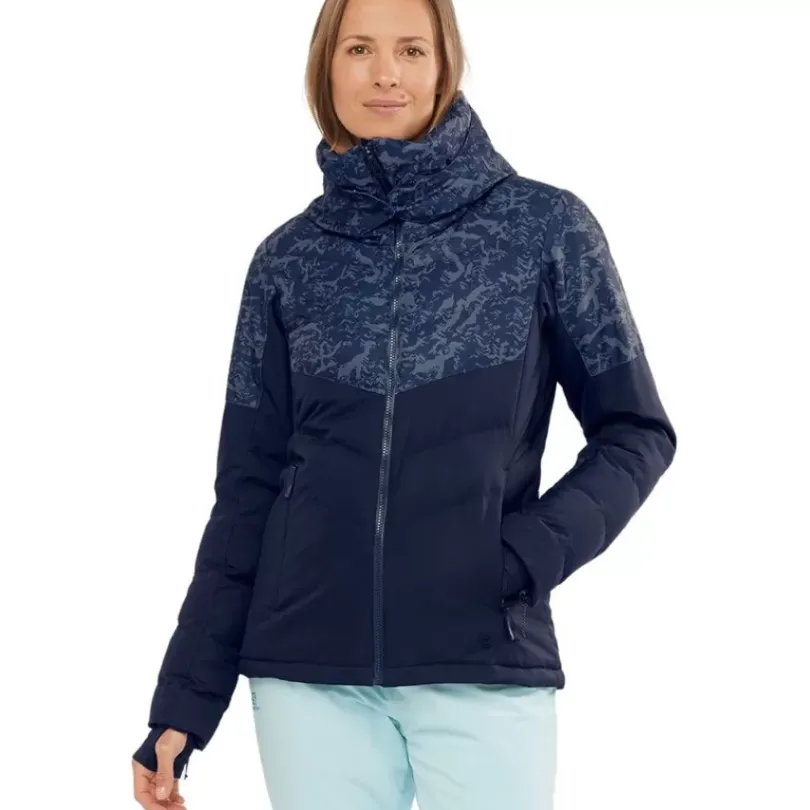 Clothing^Salomon Outlet – Prevail Jacket – Women'S Ebony/Print/Night Sky|Red Dahlia