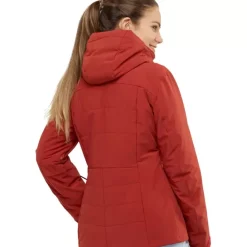Clothing^Salomon Outlet – Prevail Jacket – Women'S Ebony/Print/Night Sky|Red Dahlia