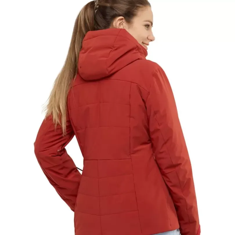 Clothing^Salomon Outlet – Prevail Jacket – Women'S Ebony/Print/Night Sky|Red Dahlia