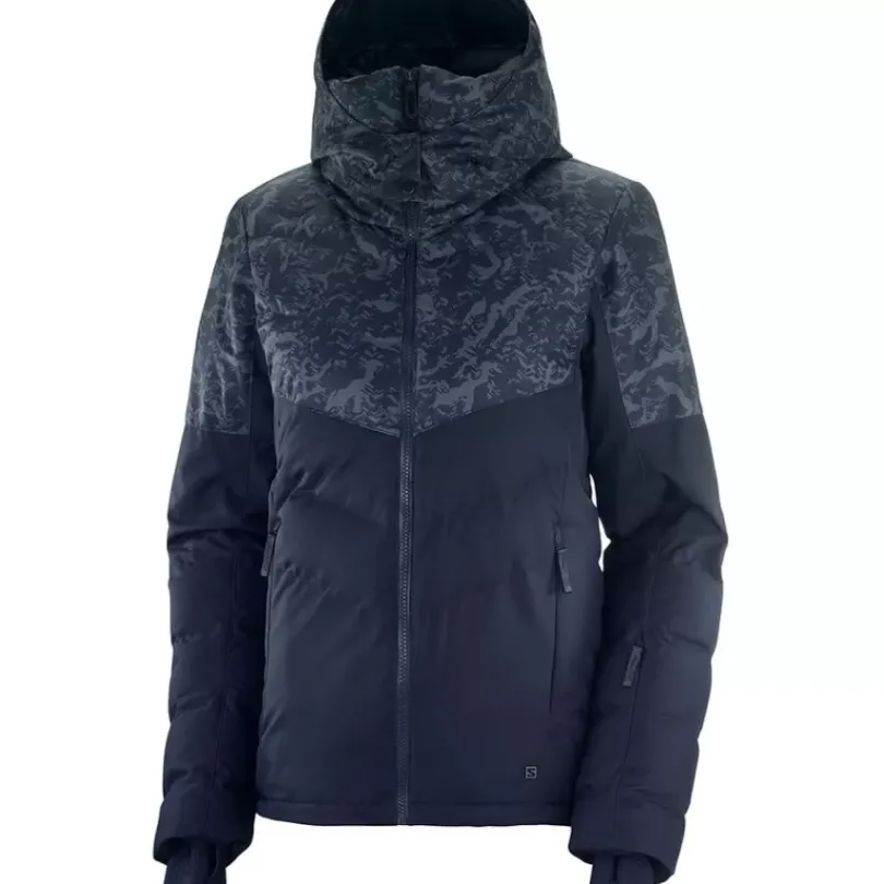 Clothing^Salomon Outlet – Prevail Jacket – Women'S Ebony/Print/Night Sky|Red Dahlia
