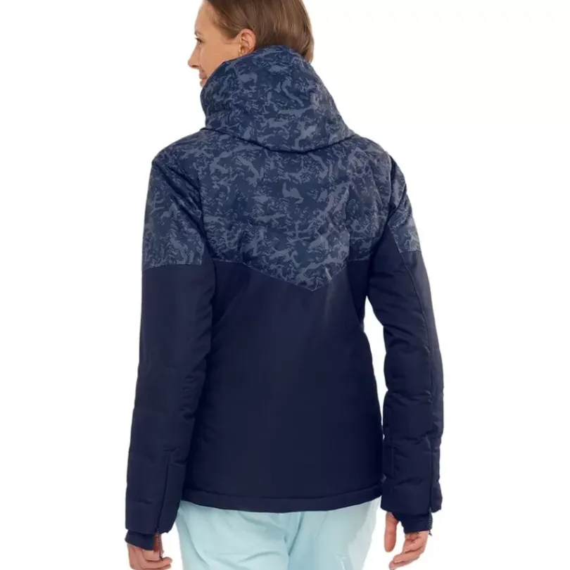 Clothing^Salomon Outlet – Prevail Jacket – Women'S Ebony/Print/Night Sky|Red Dahlia