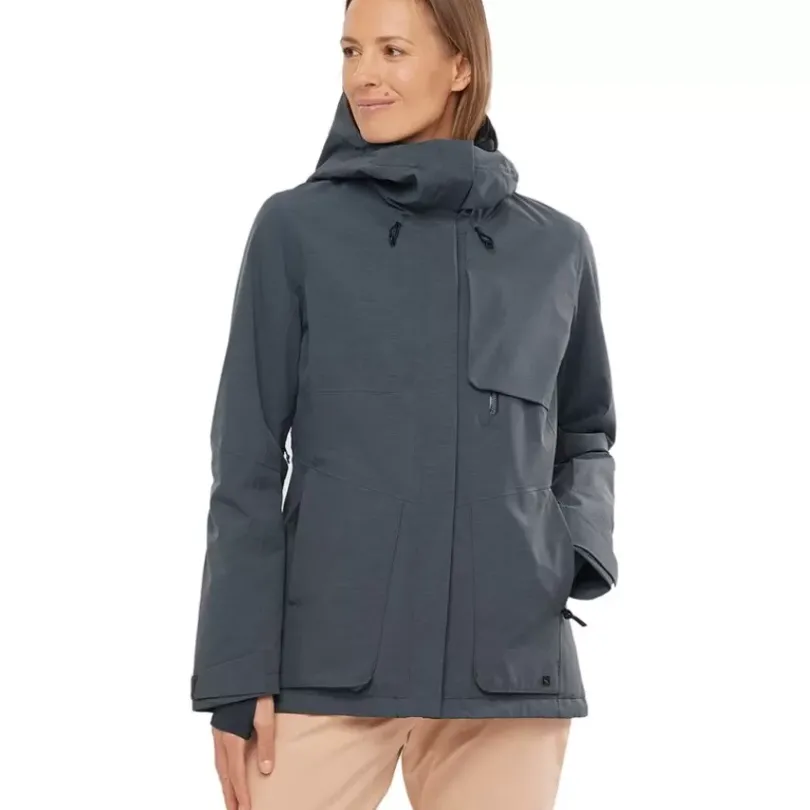 Clothing^Salomon Outlet – Proof Lt Insulated Jacket – Women'S Ebony|Ebony/Sirocco|Wrought Iron/Olive Night/Sirocco