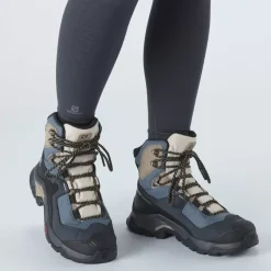 Footwear^Salomon Outlet – Quest Element Gtx Hiking Boot – Women'S Ebony/Rainy Day/Stormy Weather|Safari/Vanilla Ice/Mecca Orange