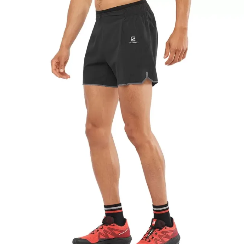 Clothing^Salomon Outlet – Sense Aero 5In Short – Men'S Black|Fiery Red