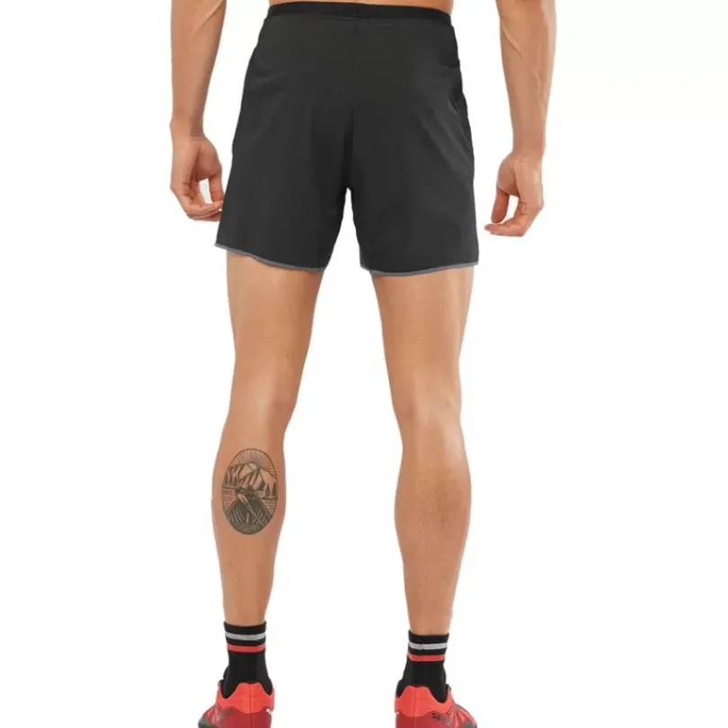 Clothing^Salomon Outlet – Sense Aero 5In Short – Men'S Black|Fiery Red