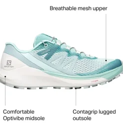 Footwear^Salomon Outlet – Sense Ride 4 Trail Running Shoe – Women'S Pastel Turquoise/Lunar Rock/Slate
