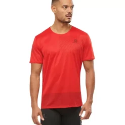 Clothing^Salomon Outlet – Sense Short-Sleeve T-Shirt – Men'S Goji Berry/Madder Brown