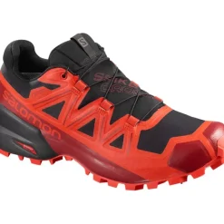 Footwear^Salomon Outlet – Spikecross 5 Gtx Trail Running Shoe – Men'S Black/Racing Red/Red Dahlia