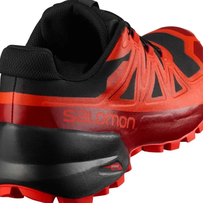 Footwear^Salomon Outlet – Spikecross 5 Gtx Trail Running Shoe – Men'S Black/Racing Red/Red Dahlia