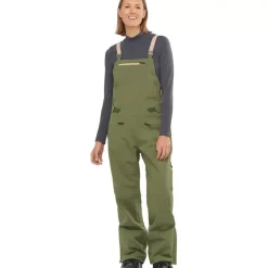 Clothing^Salomon Outlet – Stance 3 Layer Shell Bib Pant – Women'S Olive Night/Sirocco