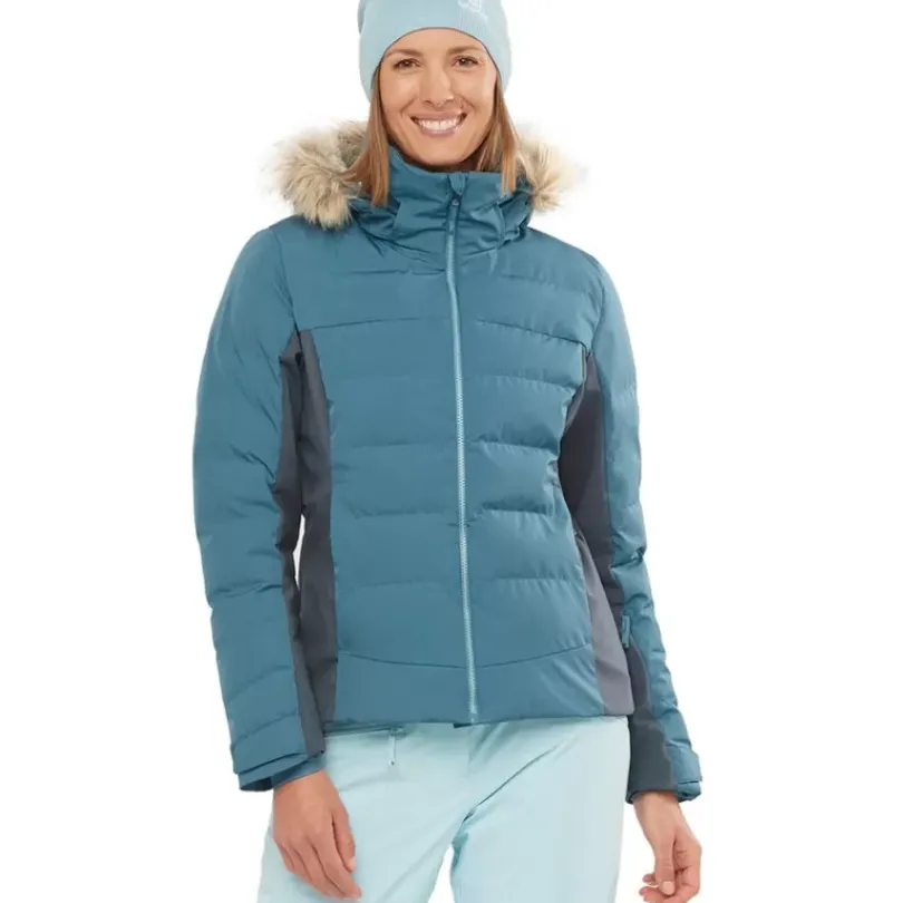 Clothing^Salomon Outlet – Stormcozy Jacket – Women'S Mallard Blue/Print/Ebony|Night Sky|Red Chili/Night Sky|White