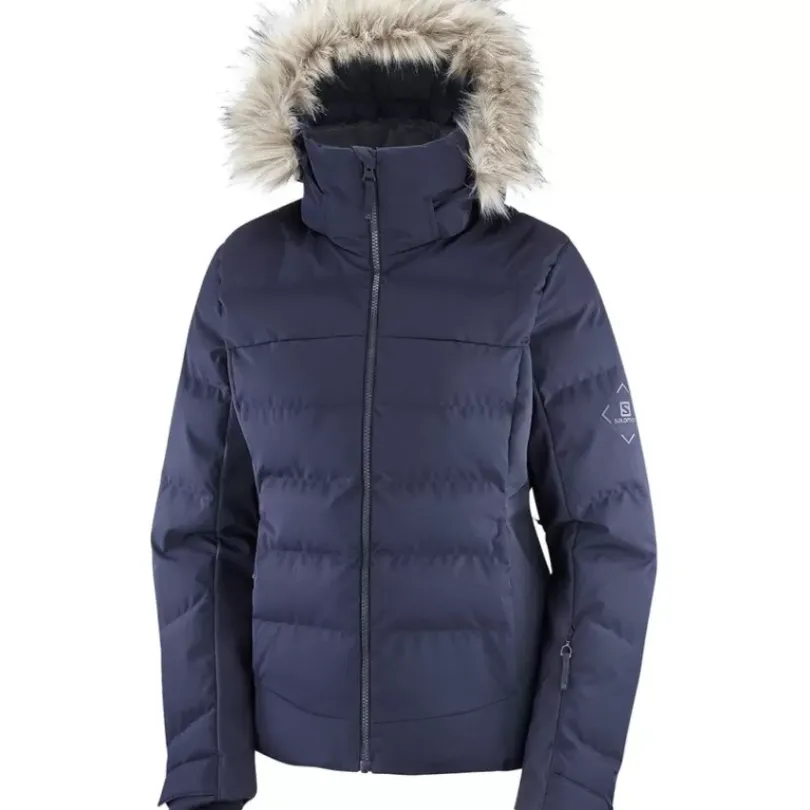 Clothing^Salomon Outlet – Stormcozy Jacket – Women'S Mallard Blue/Print/Ebony|Night Sky|Red Chili/Night Sky|White
