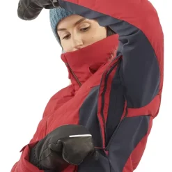 Clothing^Salomon Outlet – Stormcozy Jacket – Women'S Mallard Blue/Print/Ebony|Night Sky|Red Chili/Night Sky|White