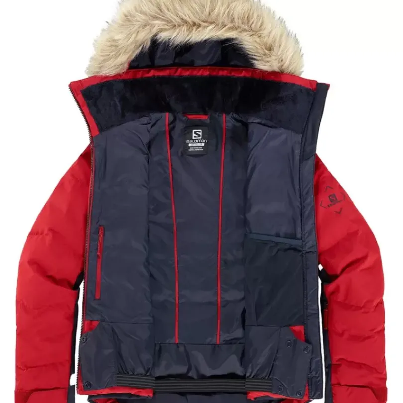 Clothing^Salomon Outlet – Stormcozy Jacket – Women'S Mallard Blue/Print/Ebony|Night Sky|Red Chili/Night Sky|White