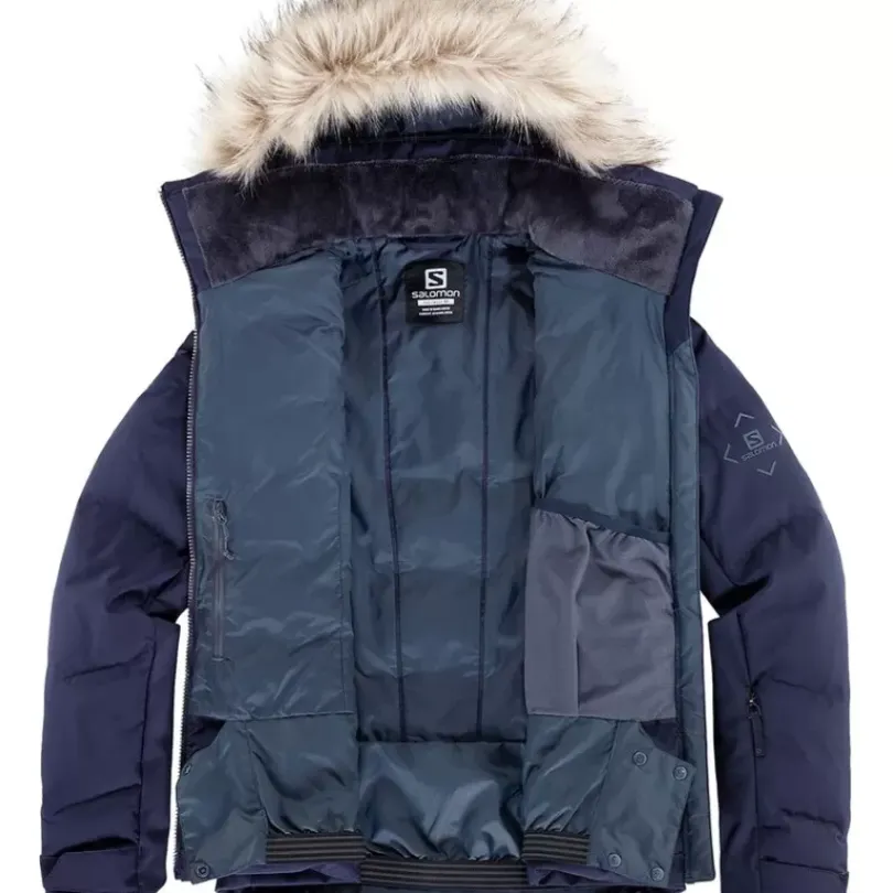 Clothing^Salomon Outlet – Stormcozy Jacket – Women'S Mallard Blue/Print/Ebony|Night Sky|Red Chili/Night Sky|White