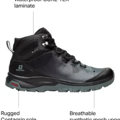 Footwear^Salomon Outlet – Vaya Mid Gtx Hiking Boot – Women'S Aqua Gray/Phantom/Castor Gray|Stormy Weather/Black/Trooper