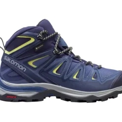 Footwear^Salomon Outlet – X Ultra 3 Mid Gtx Wide Hiking Boot – Women'S Crown Blue/Evening Blue/Sunny Lime