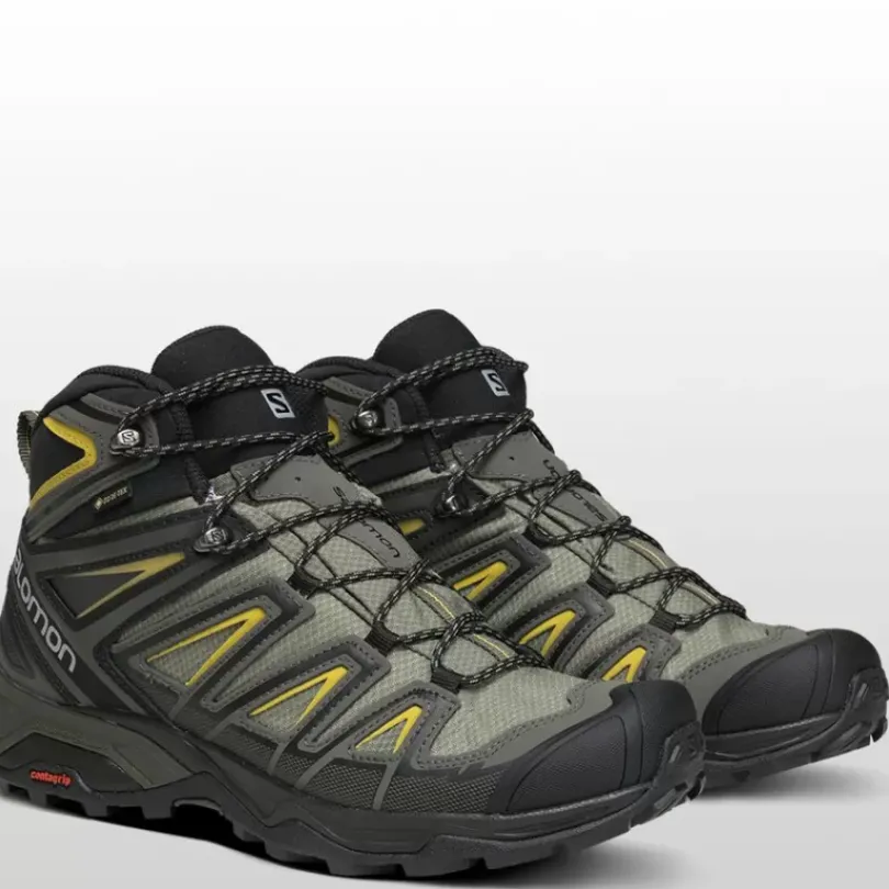 Footwear^Salomon Outlet – X Ultra 3 Mid Gtx Hiking Boot – Men'S Castor Gray/Black/Green Sulphur|Black/India Ink/Monument