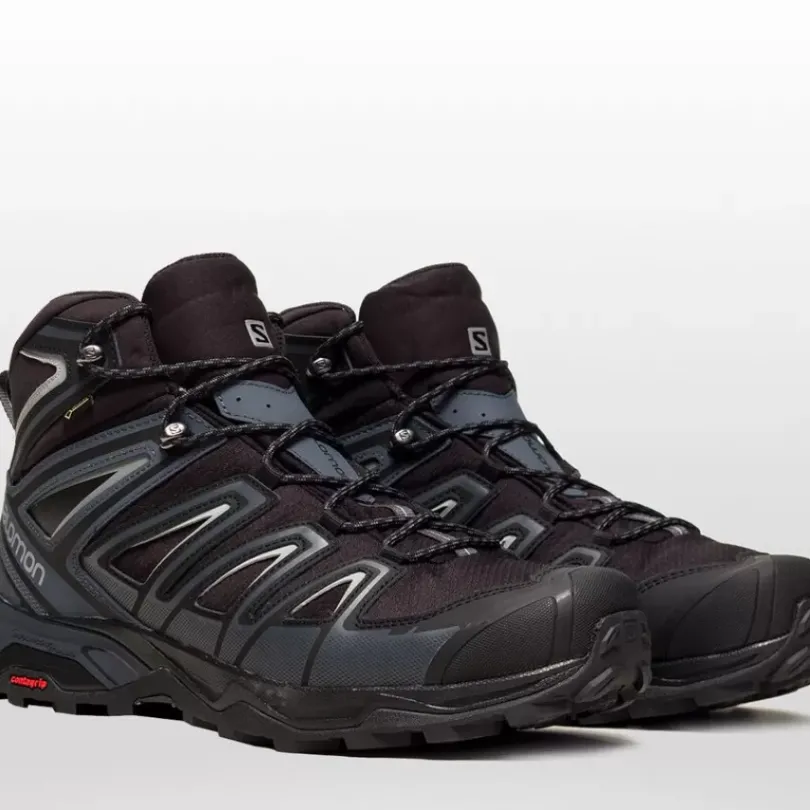 Footwear^Salomon Outlet – X Ultra 3 Mid Gtx Wide Hiking Boot – Men'S Castor Gray/Black/Green Sulphur|Black/India Ink/Monument