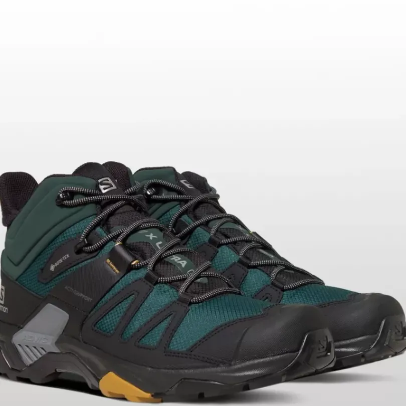 Footwear^Salomon Outlet – X Ultra 4 Mid Gtx Hiking Shoe – Men'S Green Gables/Black/Cumin
